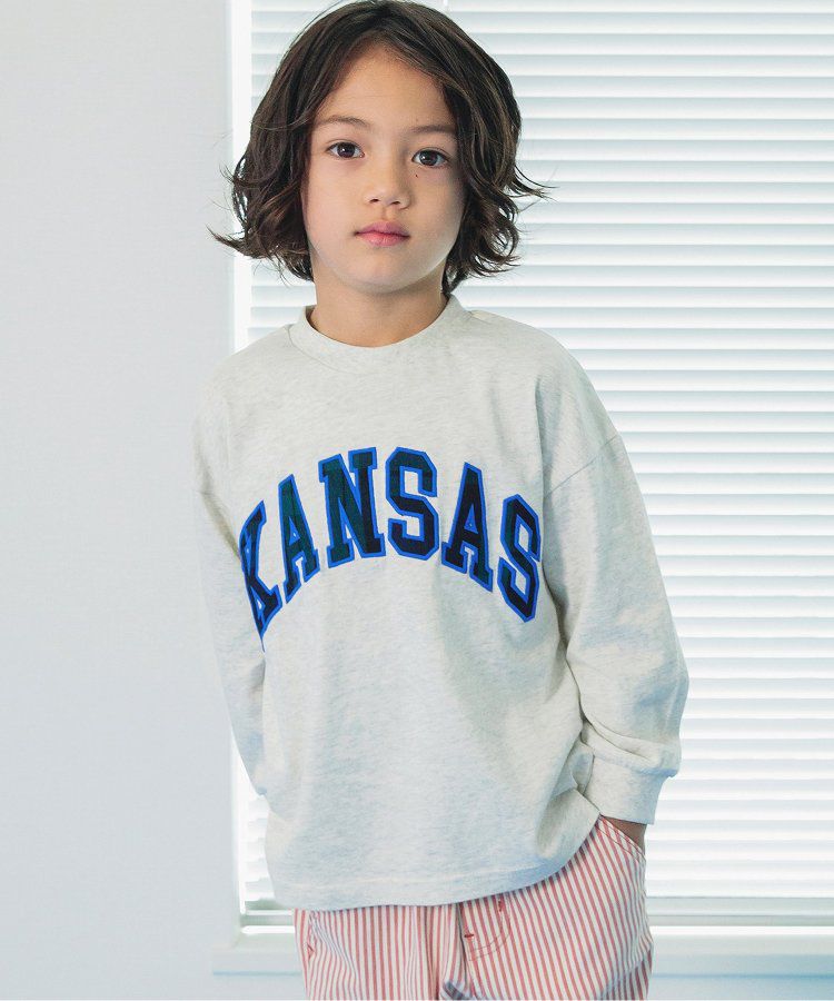 日本 BREEZE - 美式復古風長袖大學T-粉紅