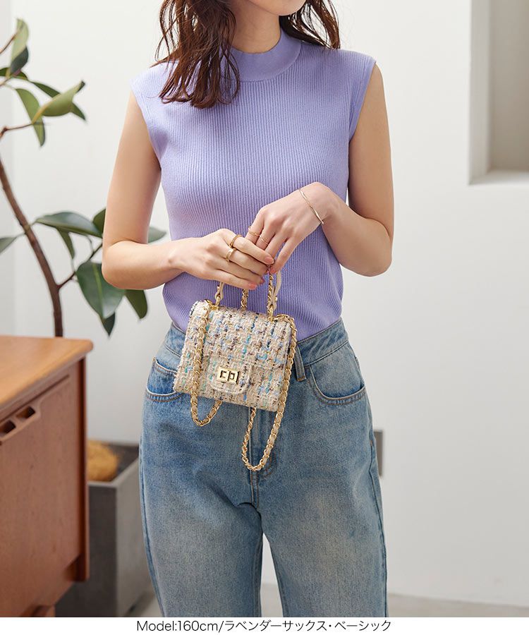 日本 Kobe Lettuce - 彈性羅紋針織無袖上衣(領型可選)-草綠