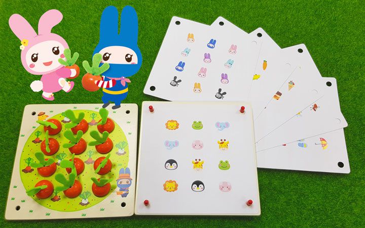 幼福文化 - 忍者兔胡蘿蔔記憶配對遊戲盤