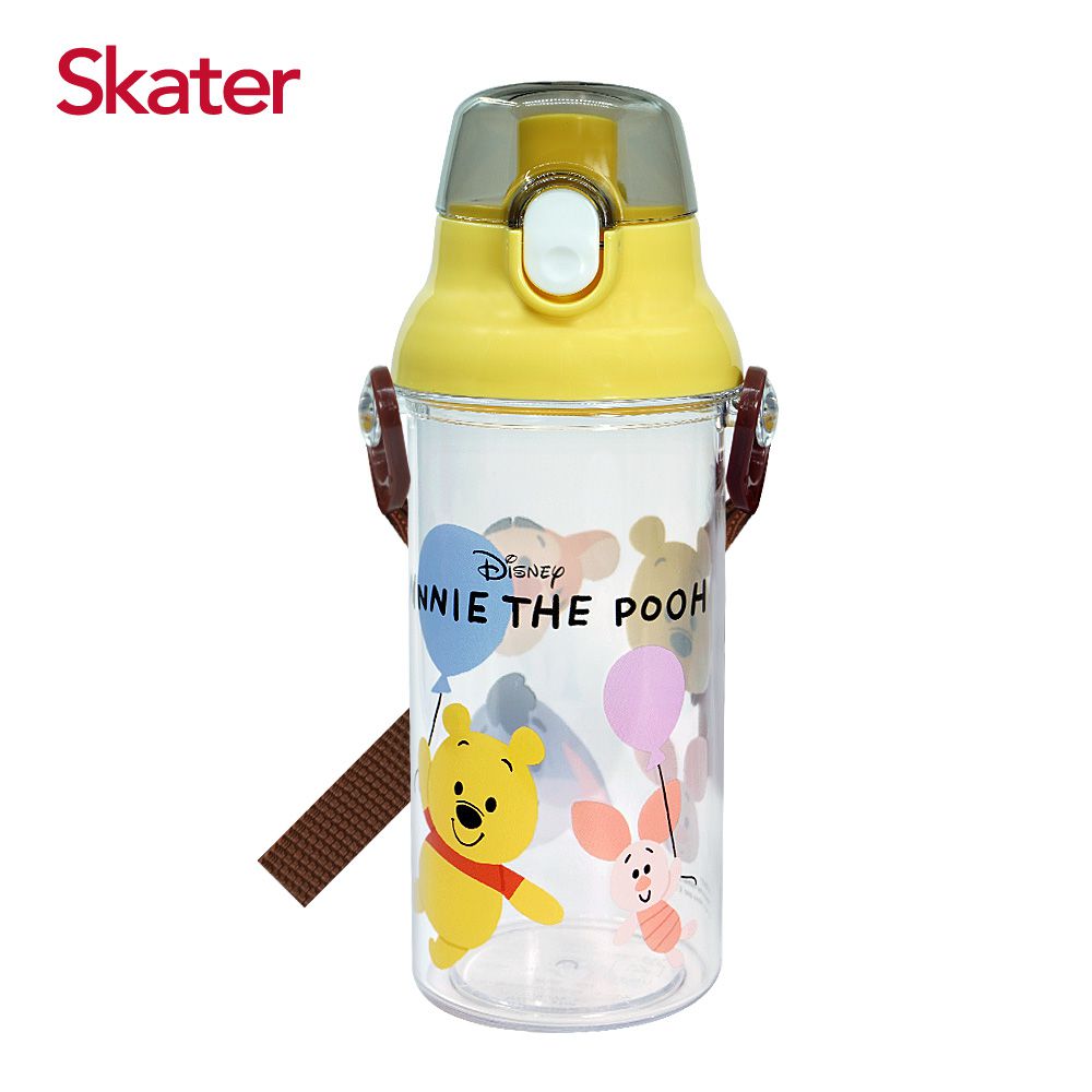 日本 SKATER - 兒童直飲透明水壺 (480ml)-小熊維尼