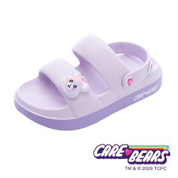 韓國 Care Bears - 彩虹熊 童鞋 雙絆帶涼鞋 CBKT59927-舒適輕量、防水材質，穿著無負擔-粉紫-(中大童段)