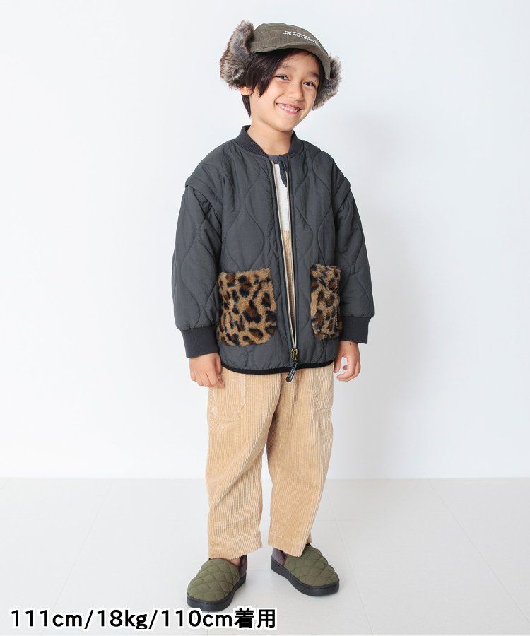 日本 BREEZE - 袖可拆2way絎縫拼接夾克/背心-軍綠