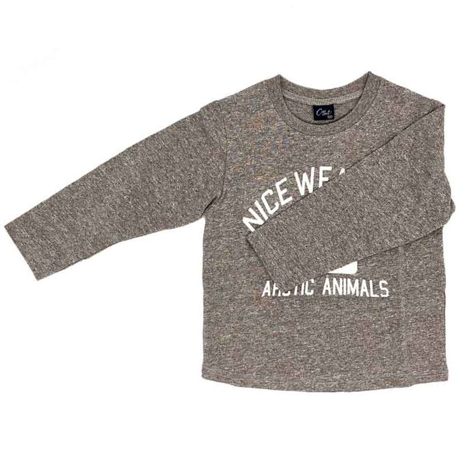 akachan honpo - T恤-英文字母-淺卡其色