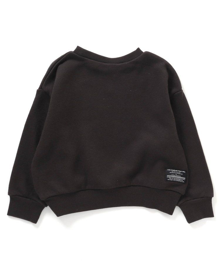 日本 BREEZE - 純棉裏毛糖果印花長袖上衣-黑