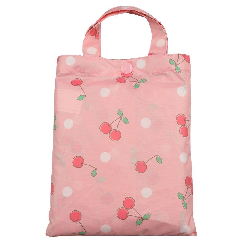 akachan honpo - 短斗篷式雨衣-櫻桃-粉紅色 (80~95cm)