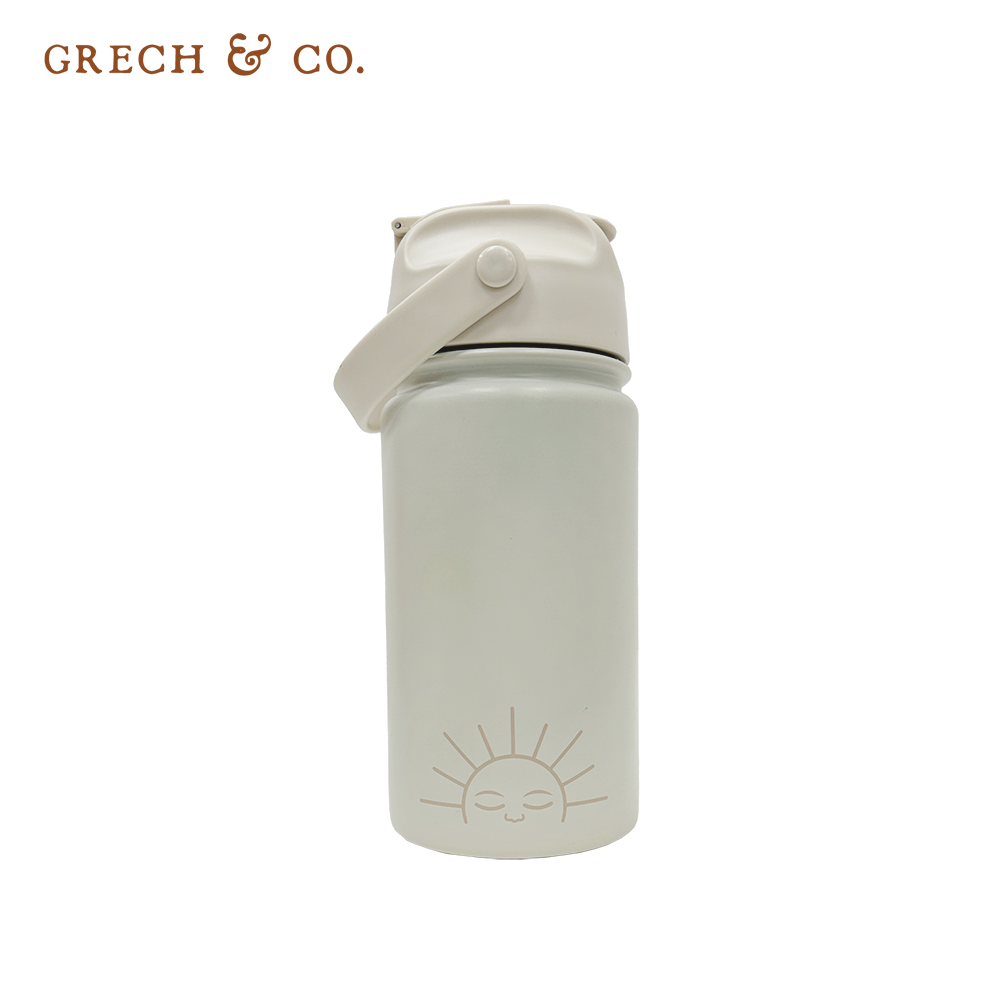 丹麥Grech&Co. - 不鏽鋼吸管水壺-奶油白 (420ml)