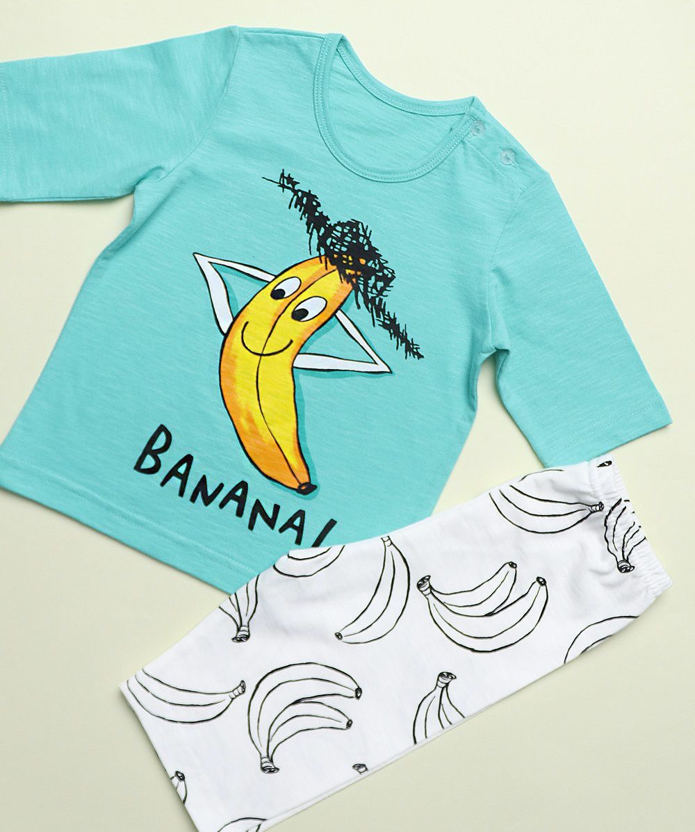 韓國 Mellisse - 韓製莫代爾涼感7分袖家居服-香蕉小子