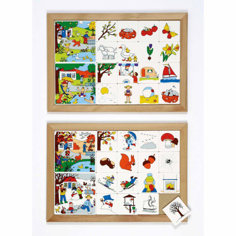 EDUCO - 卡片分類遊戲四季系列春天與夏天