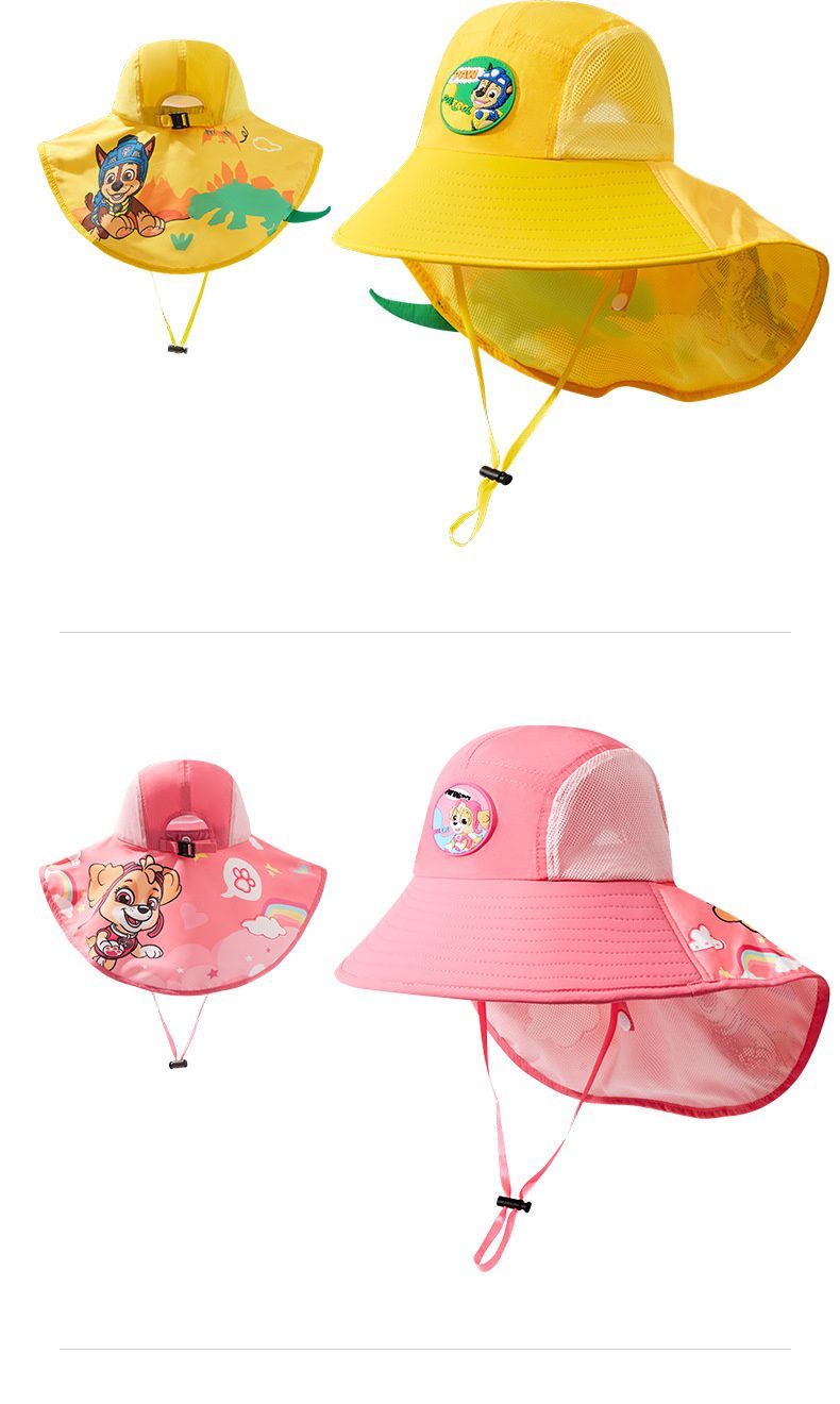 汪汪隊兒童大帽簷遮陽帽-阿奇-黃色 (50-54cm)