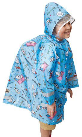 日本 SKATER 代購 - 兒童雨衣(附安全反光貼條)-哆拉A夢 (110~125cm通用)
