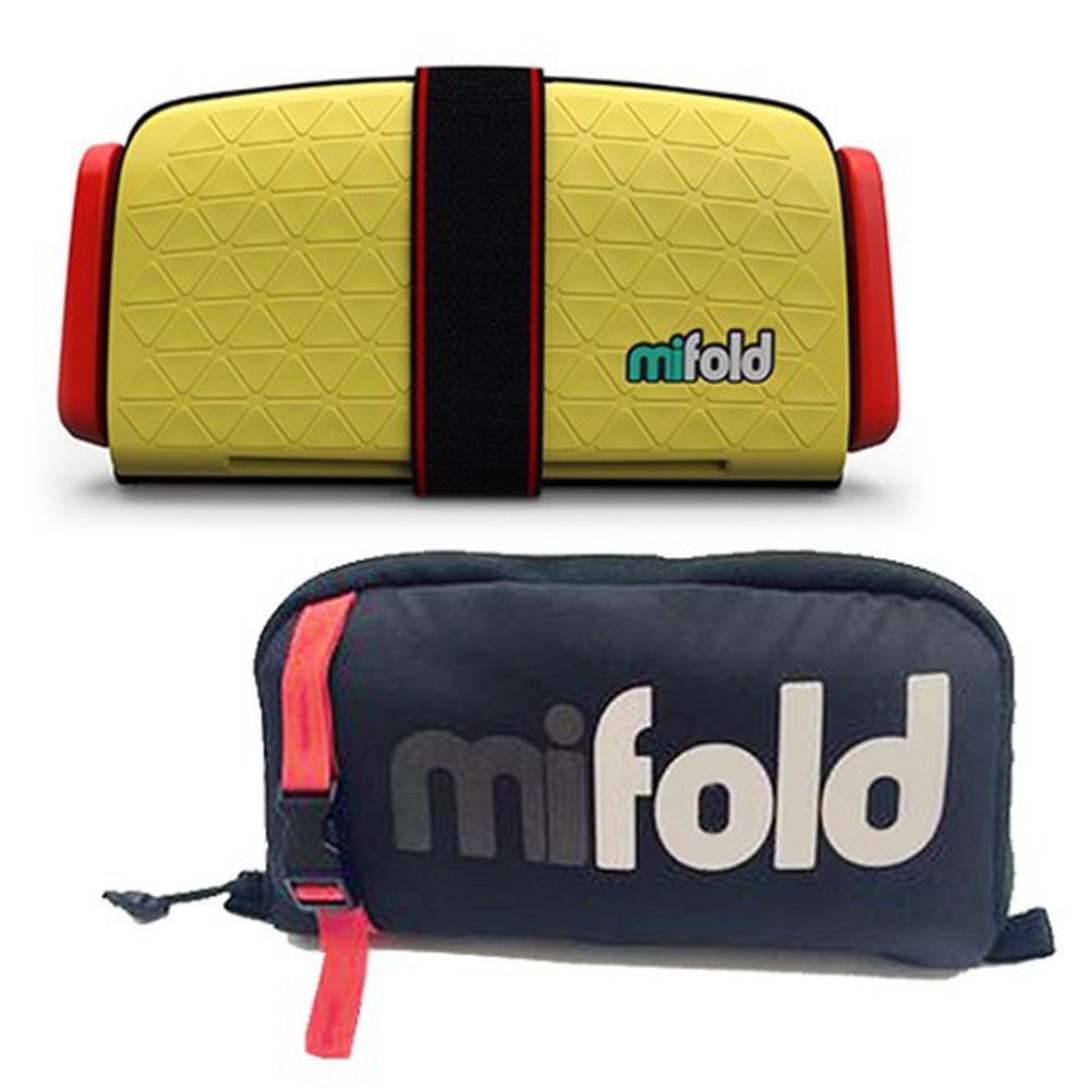 美國 mifold - 隨身安全座椅-新款-黃色/Yellow-超值優惠好康組 (隨身安全座椅x1+專用收納袋x1)