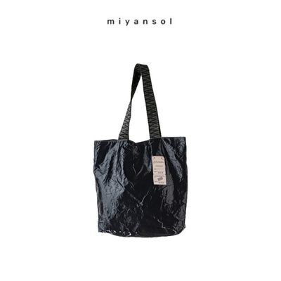 Miyansol - 韓國皺皺托特包-黑潮重乳酪