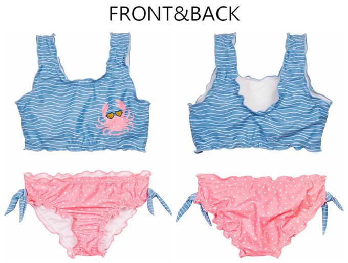 德國Playshoes - 抗UV防曬比基尼兩件組兒童泳裝-螃蟹