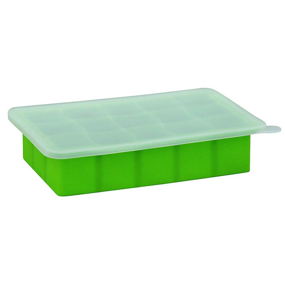 美國green Sprouts 寶寶副食品15格冷凍盒 製冰盒 草綠色 媽咪愛