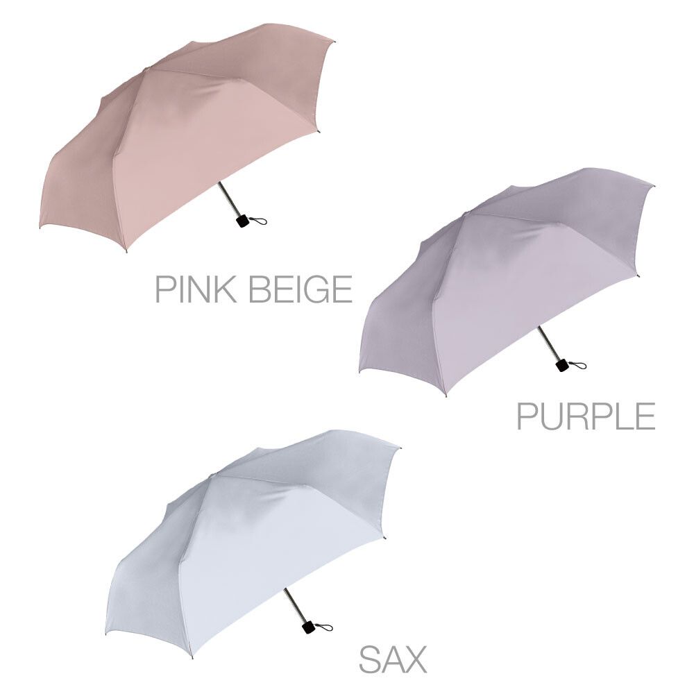 日本中谷 - 抗UV 輕量折疊傘/晴雨兩用傘-簡約黑 (傘骨55cm)