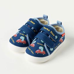 韓國 OZKIZ - 好穿軟底防滑休閒鞋-恐龍-海軍藍