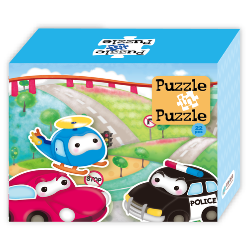 KIDsREAD - Puzzle in Puzzle 系列 - 交通工具 點讀語音拼圖