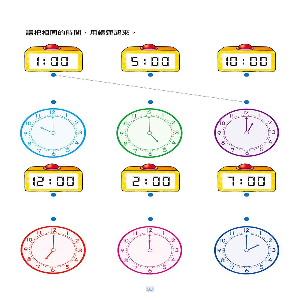 學前基礎練習：我會看時鐘