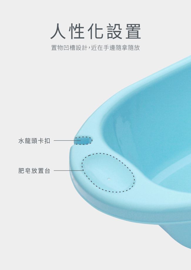 PUKU 藍色企鵝 - Smile嬰兒澡盆38L-藍色 (約77.7*50*22cm)-1入