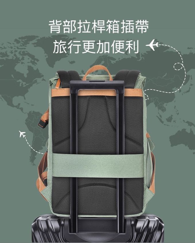 Heine 海恩 - Prowell 電腦包 筆電包 輕旅行後背包 旅行包 15.6吋筆電包 (WIN-53444)-軍綠