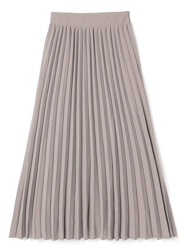 日本 GRL - 顯瘦立體壓紋百褶長裙-天使白