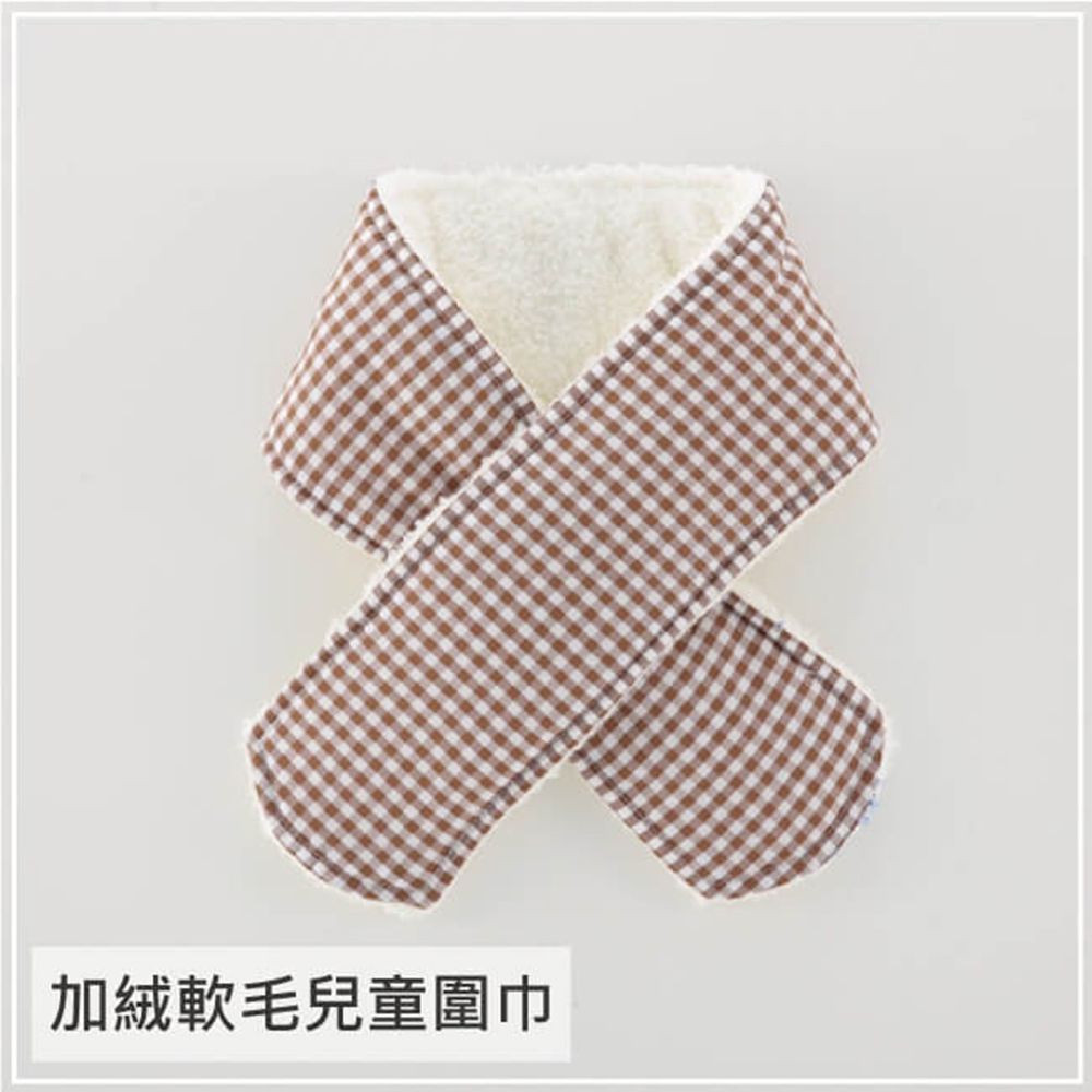 貝柔 Peilou - 貝寶兒童加絨暖毛圍巾_格紋