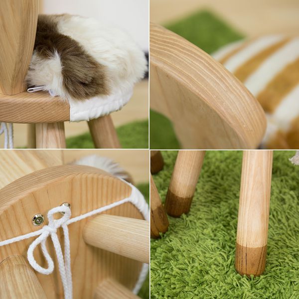 萌翻日本 ❤【 Putia 實木動物造型兒童椅 】