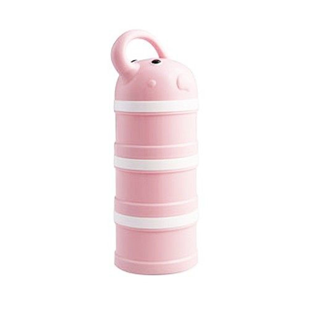 BABY TALK - 可愛動物奶粉分裝盒-大象-粉紅