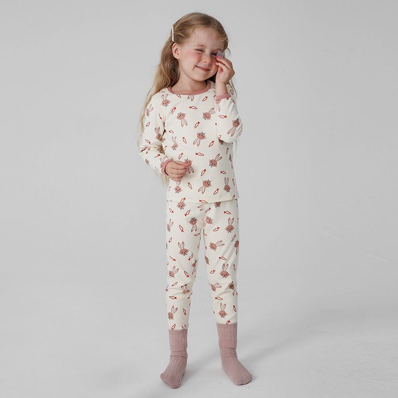 (無螢光劑)厚磅圓領長袖家居服套裝-滿滿葉片-深紫色