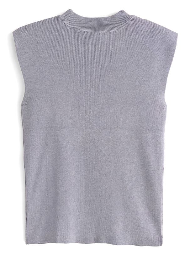 日本 GRL - 彈性薄針織顯瘦無袖上衣-天使白