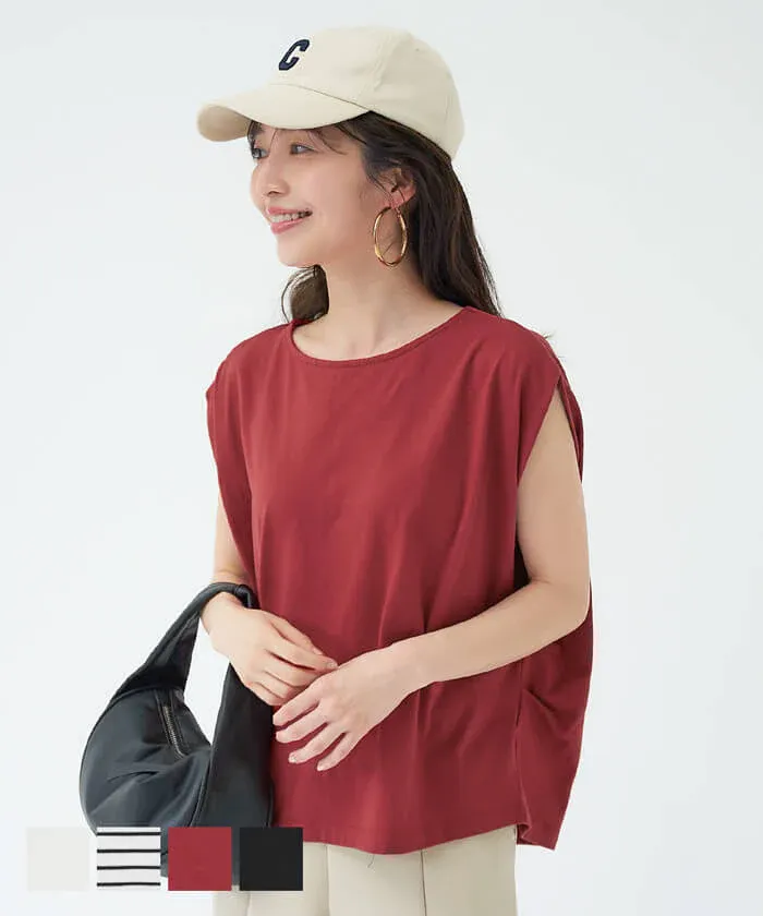 日本 COCA - 超顯瘦百搭法式袖上衣-黑