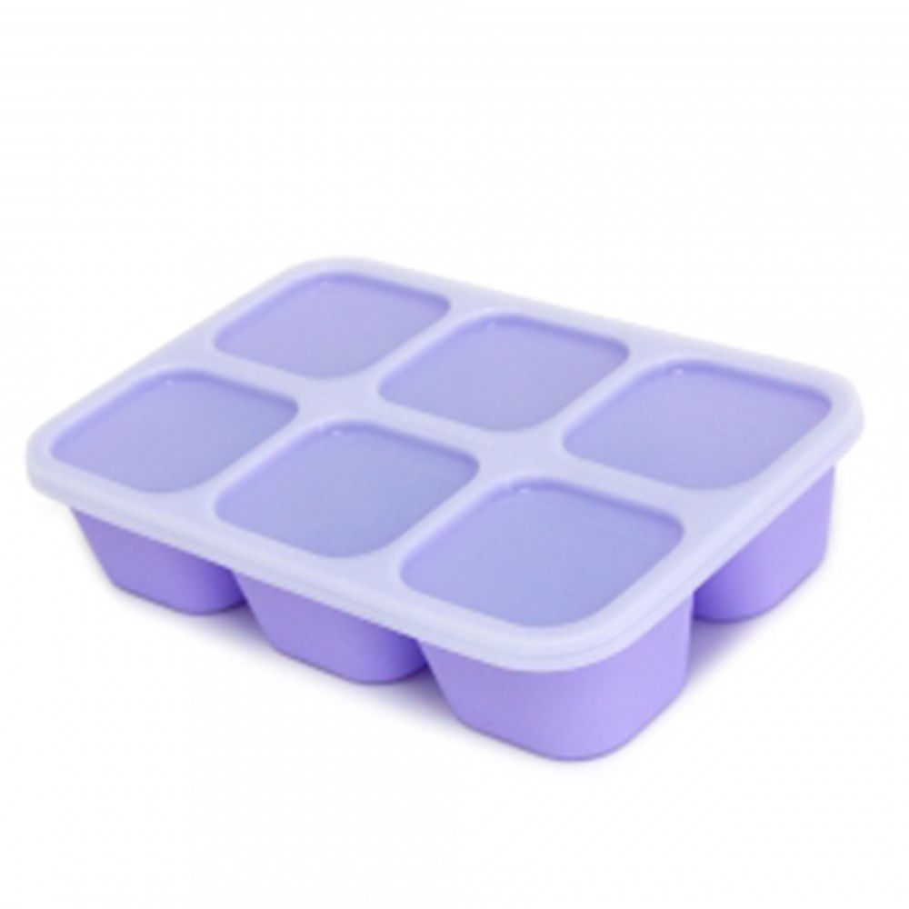 MARCUS＆MARCUS - 動物樂園造型矽膠副食品分裝保存盒-紫色