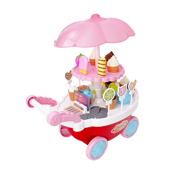 酷比樂 - 【家家酒玩具】聲光冰淇淋手推車 5962A