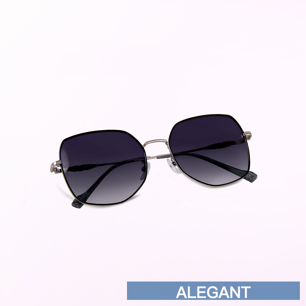 ALEGANT - 夜香繽復古典雅幾何線條設計漸層偏光墨鏡│UV400太陽眼鏡