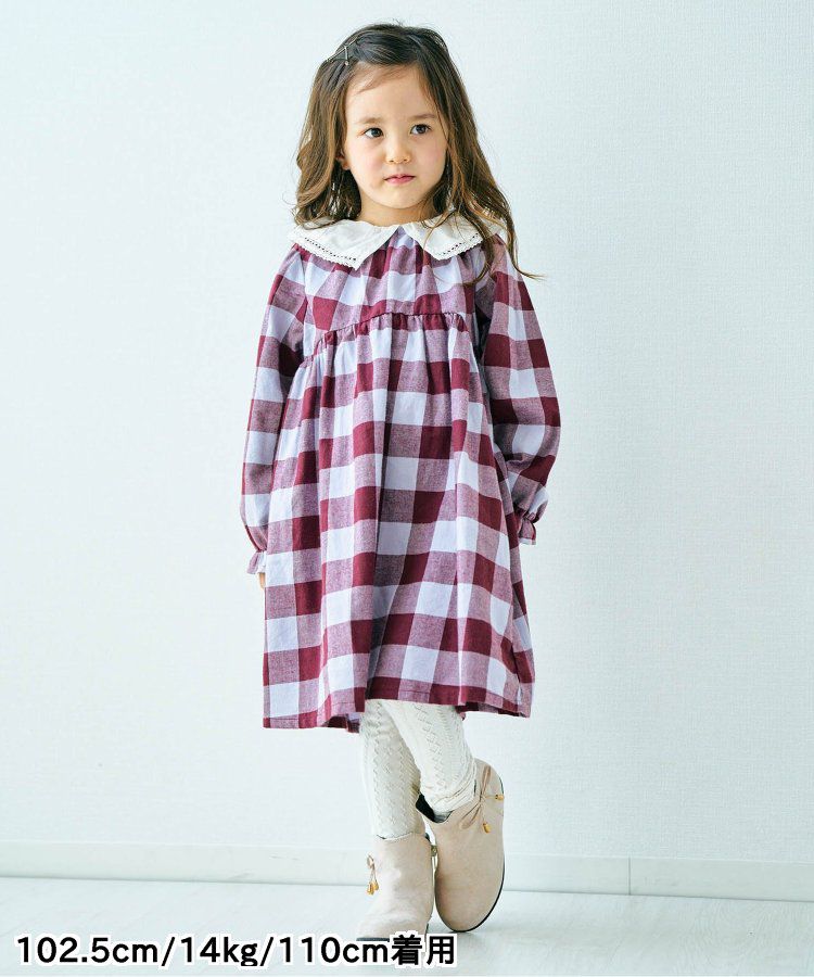 日本 apres les cours - 少女系滿版印花定番長袖洋裝-碎花-暖黃