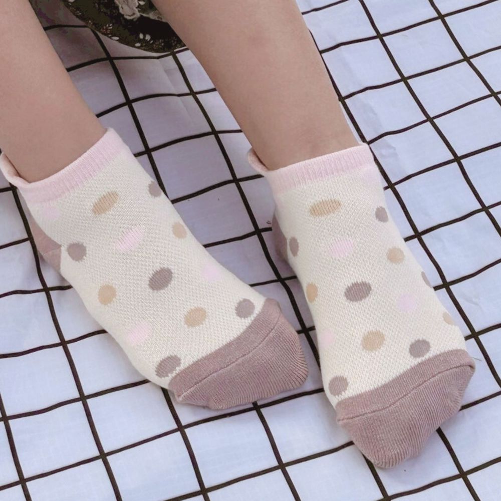 抗菌除臭網眼短襪-點點