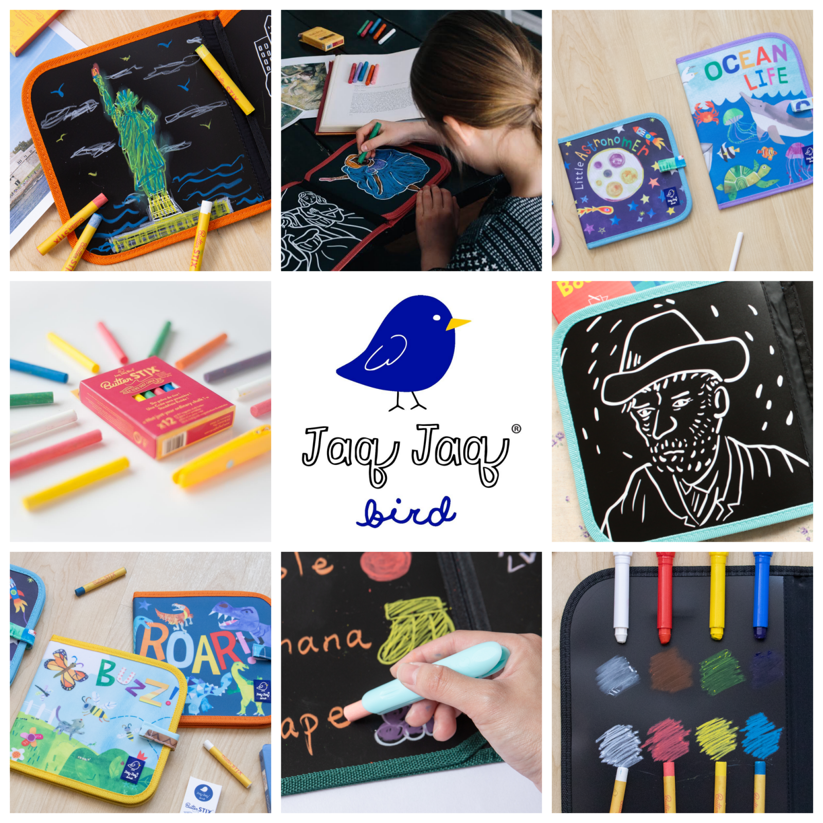 史無前例最低價！【JaqJaqBird】粉筆塗鴉畫冊，無屑好清潔