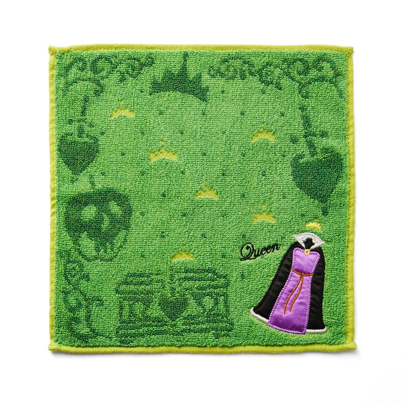 日本千趣會 - 迪士尼純棉刺繡方巾/小手帕-壞皇后系列-白雪皇后 (25×25cm)