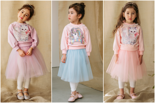 韓國 Merry Kate - 馬卡龍色網紗褲裙-粉紫