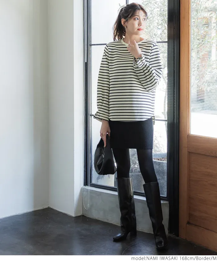 日本 COCA - 裏起毛甜美糖果袖長袖上衣-淺棕