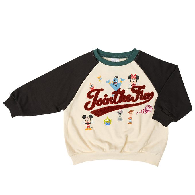 akachan honpo - 連肩袖休閒上衣-迪士尼-黑色