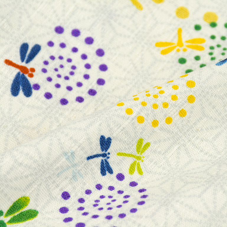 akachan honpo - 兩件式甚平-蜻蜓-米白色