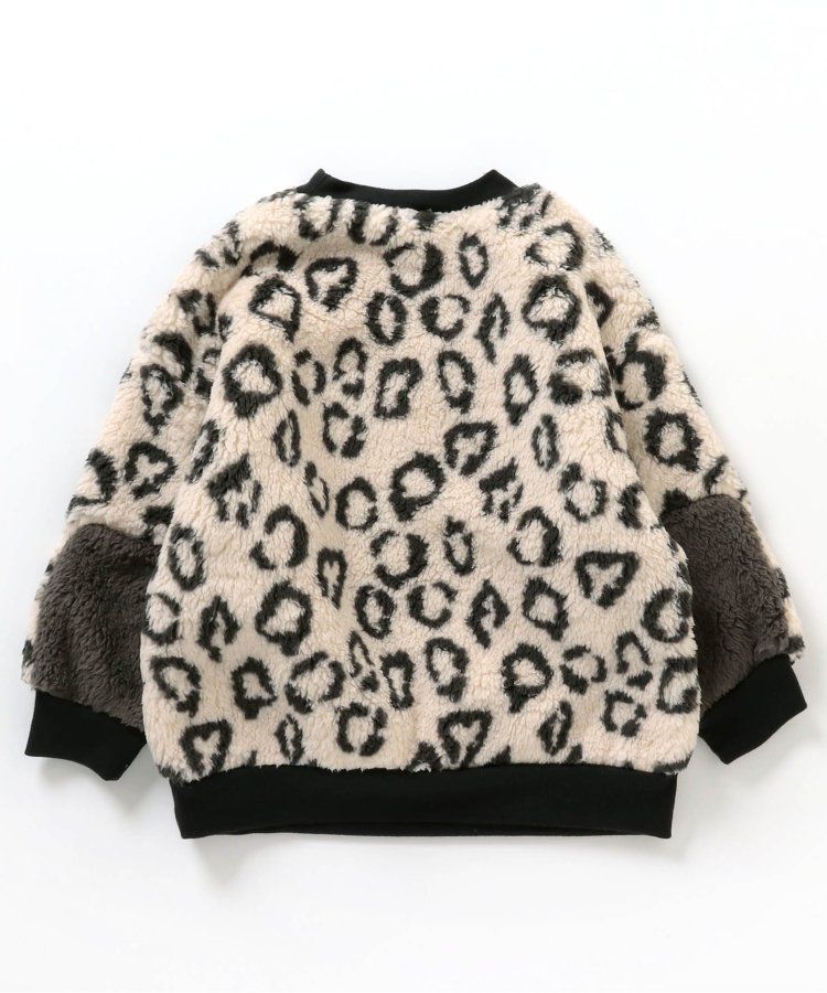 日本 BREEZE - 泰迪熊絨毛保暖長袖上衣-繽紛撞色