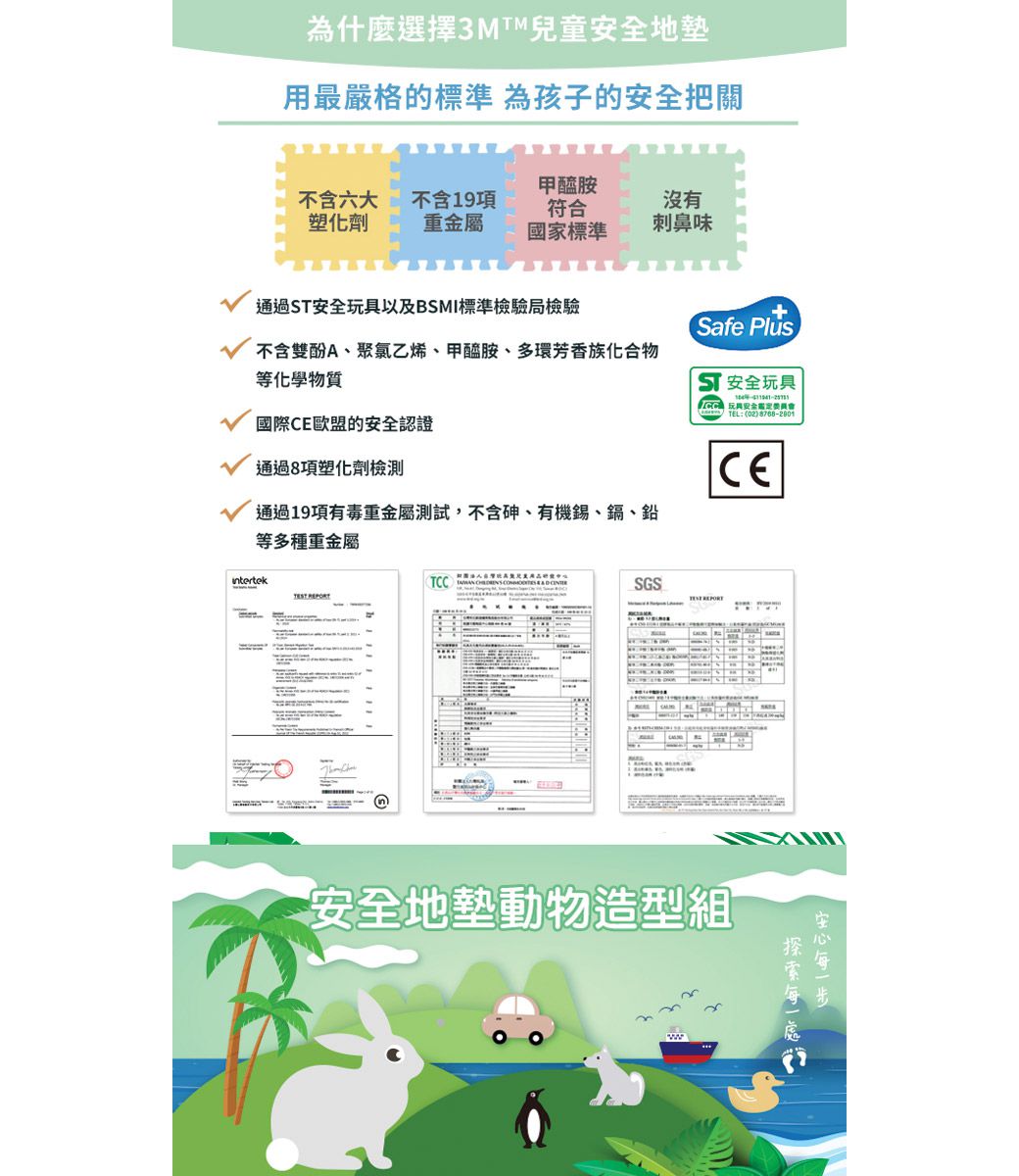 美國 3M - 安全地墊立體動物造型-6片-紫玫瑰 ((32*32*2公分))