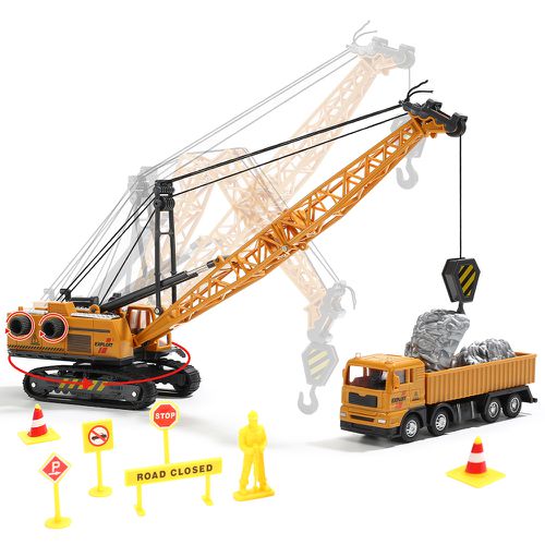 【盒損福利品】兒童仿真工程卡車套裝玩具26件組