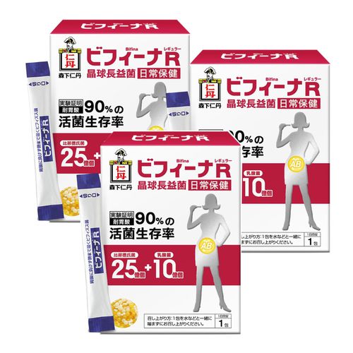 日本森下仁丹 - 25+10晶球長益菌-日常保健3盒組(30條/盒)-學齡前後3盒組