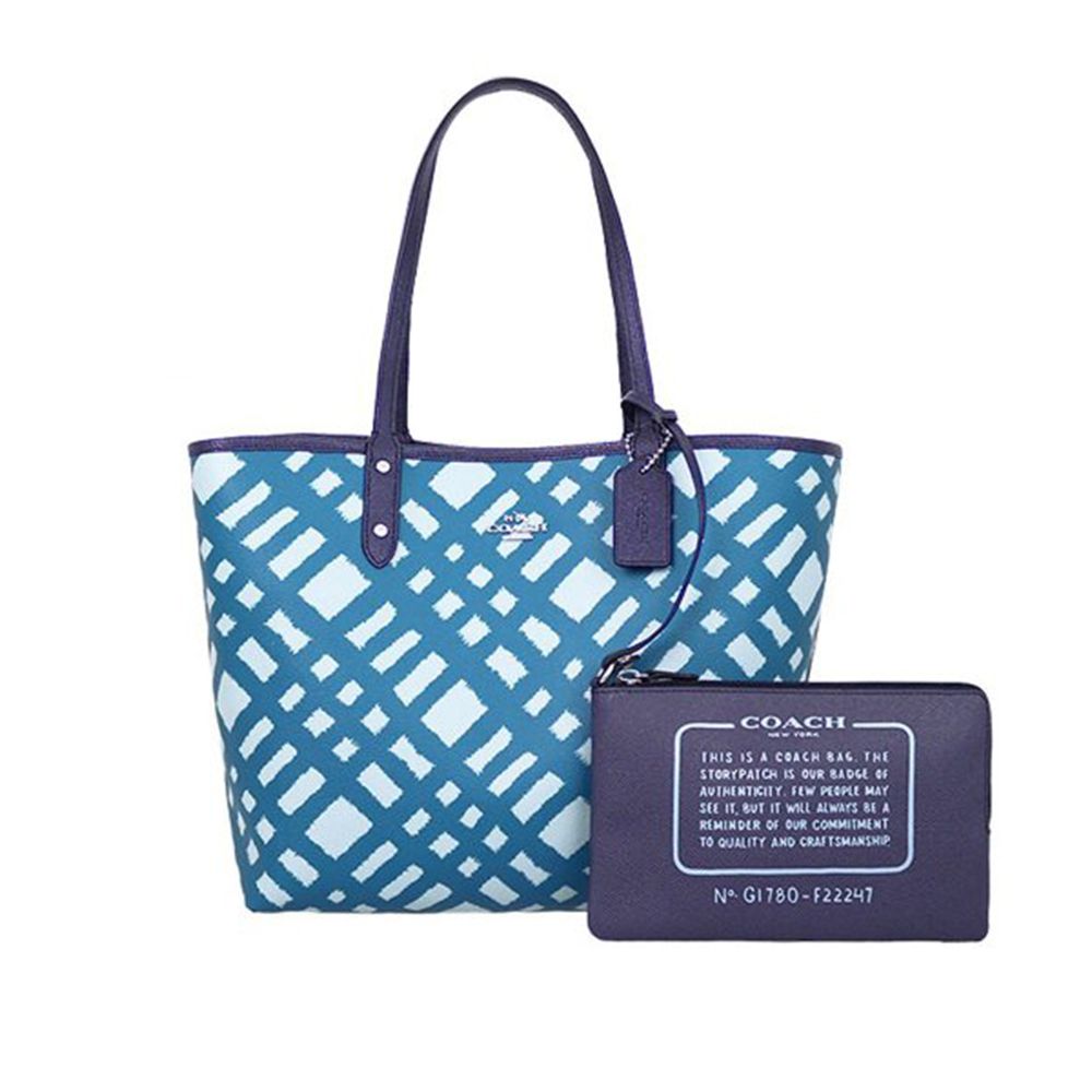 雙面可用托特母子包 (深藍色)