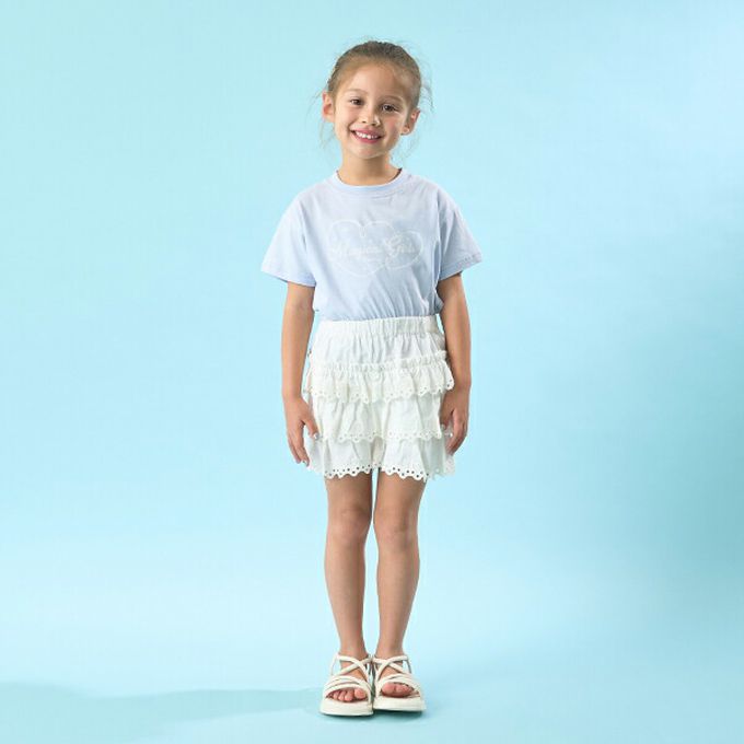 日本 Lycee mine - 純棉百搭印花短袖上衣-獨角獸-海軍藍