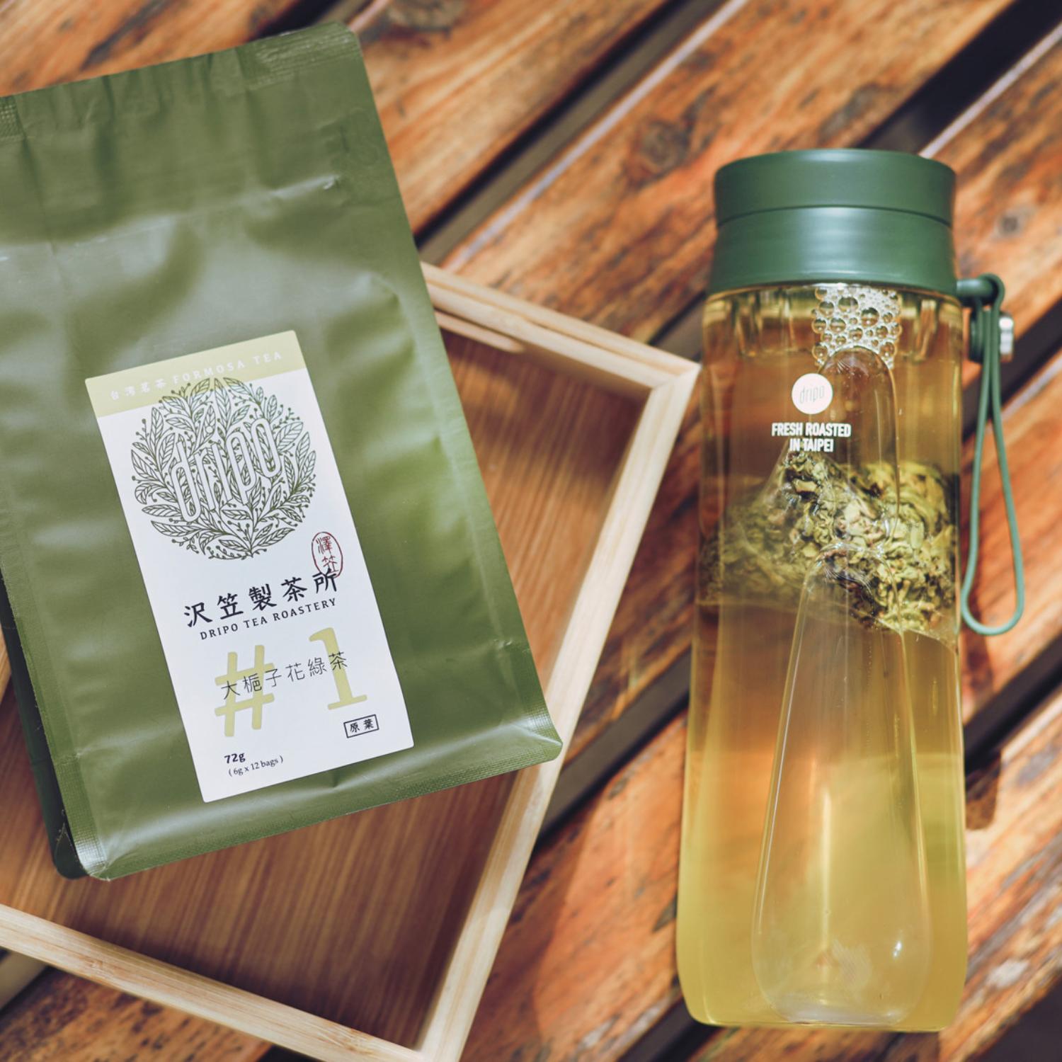 Dripoドリポ - 冷泡茶熱銷組合-C-大梔子花綠茶*2＋冷泡水壺 【 L 】