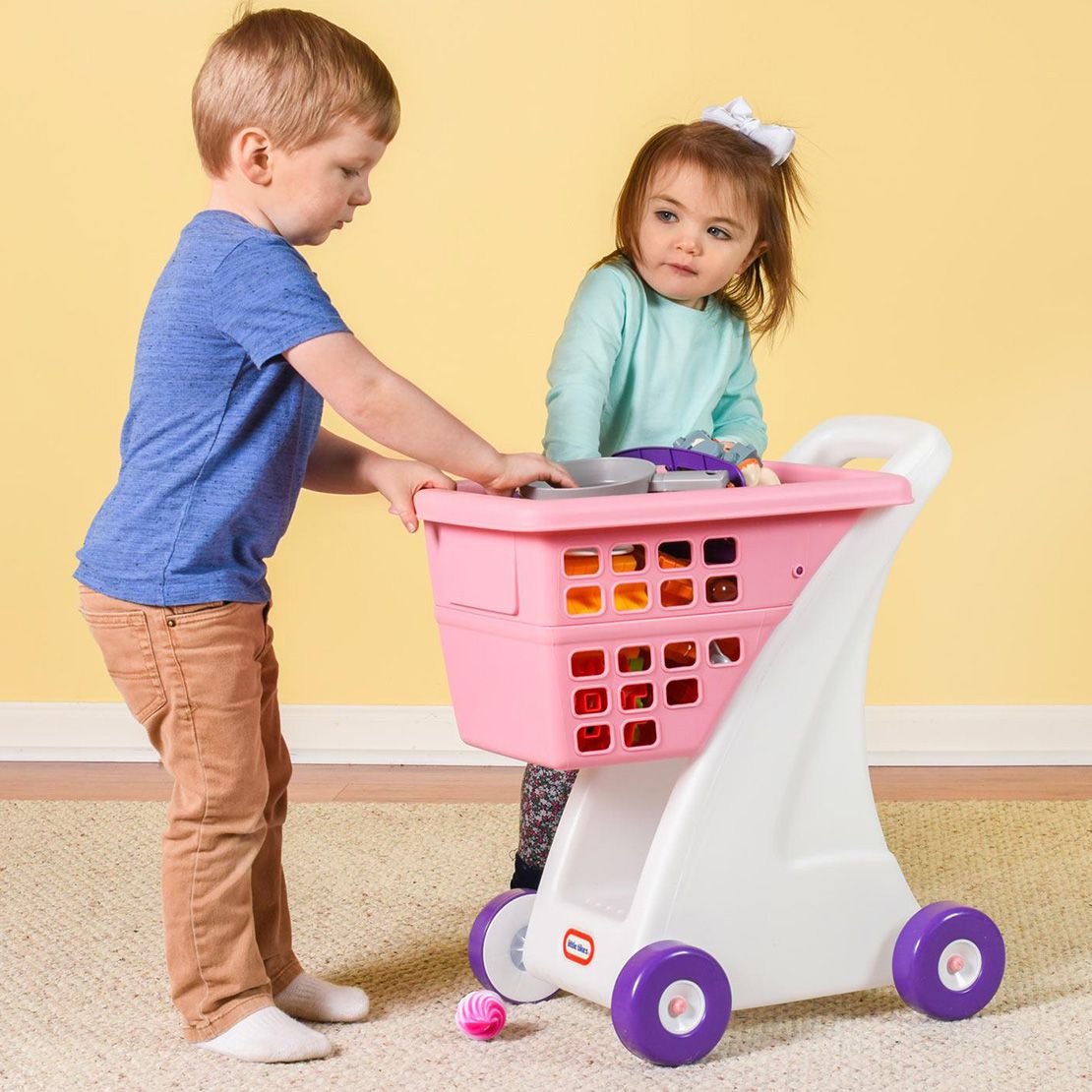 美國 Little Tikes - 兒童購物車-粉
